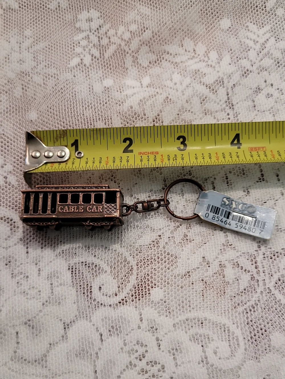 Copper Cabke Car San Fransisco Souvenir Keychain